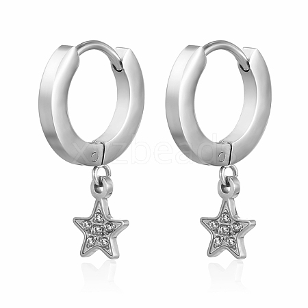 Non-Tarnish Stainless Steel Star Dangle Earrings for Women MX3894-2-1