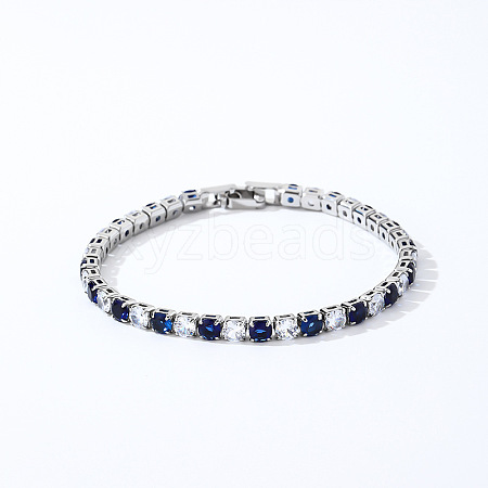 Brass Micro Pave Cubic Zirconia Slider Bracelets for Woman AW4162-9-1