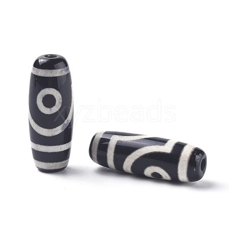 Tibetan Style 2-Eye dZi Beads TDZI-D008-25-1