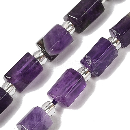 Natural Amethyst Beads Strands G-Q023-C01-01-1