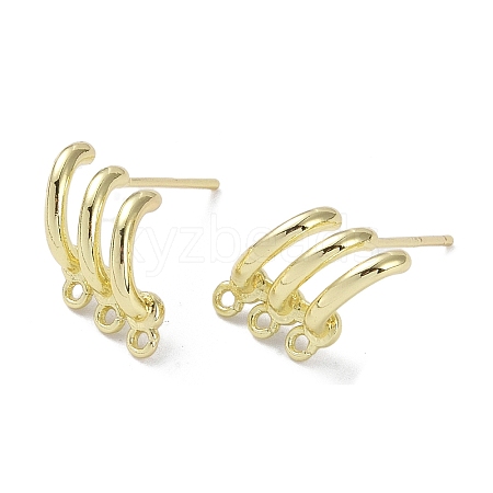 Brass Stud Earrings Findings KK-B087-08G-1