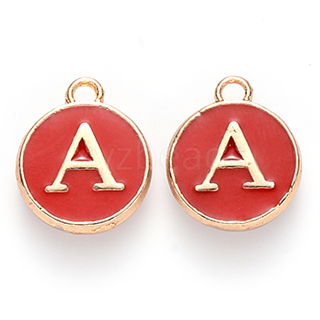 Golden Plated Alloy Enamel Charms LS-ENAM-S118-03A-1