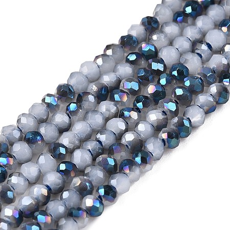 Electroplate Glass Beads Strands EGLA-T021-03B-1