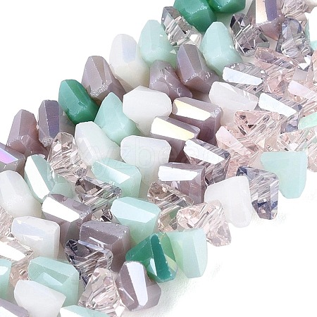 Mixed Styles Electroplate Glass Beads Strands EGLA-Q135-03A-C03-1