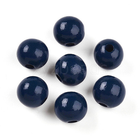 Painted Natural Wood Beads X-WOOD-A018-16mm-24-1