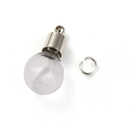 Glass Bottle Pendants GLAA-H105-05P-1