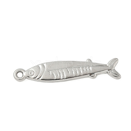 304 Stainless Steel Sardine Fish Pendants STAS-S186-05C-P-1