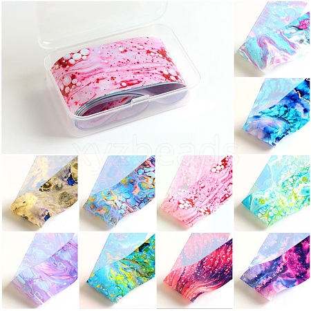 10 Style Transfer Foil Nail Art Stickers MRMJ-F012-04L-1