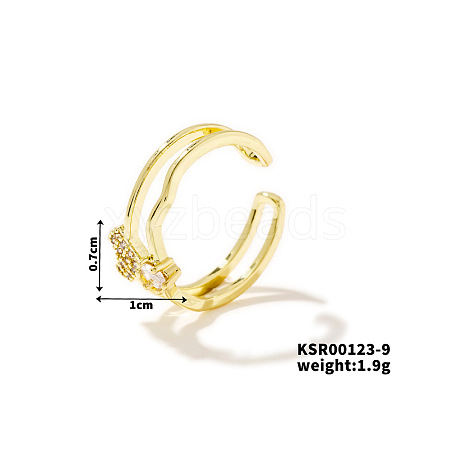 Chic Geometric Brass Ring YF4313-8-1