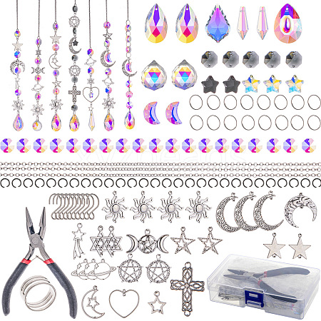 DIY Moon & Star & Sun Suncatchers Making Kits PW-WG2B999-01-1