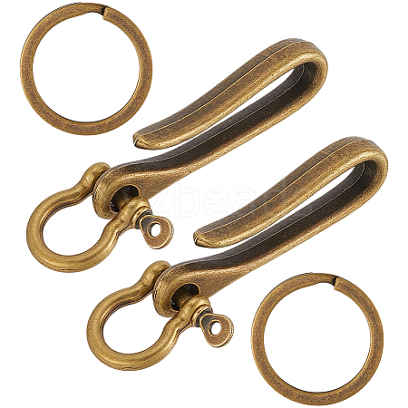 Tibetan Style 2Pcs Alloy Hook Clasps FIND-SC0016-52-1