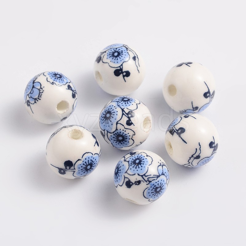 Wholesale Handmade Printed Porcelain Beads - xyzbeads.com