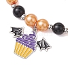 Alloy Enamel Charm Bracelets BJEW-JB10851-02-3