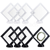 8Pcs 2 Colors Square Transparent PE Thin Film Suspension Jewelry Display Boxes ODIS-GA0001-70-1