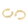 Brass Micro Pave Clear Cubic Zirconia Ear Cuff Findings KK-Z158-06G-2