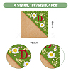 4Pcs 4 Style Felt Embroidery Bookmarks FIND-HY0003-46D-2
