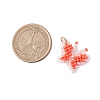 Glass Seed Beaded Butterfly Pendants PALLOY-MZ00473-02-2