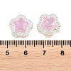 Brass Clear Cubic Zirconia Beads KK-B186-01S-3