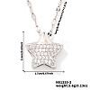 Luxury Brass Clear Cubic Zirconia Star Pendant Fashion Necklaces for Versatile and Stylish Look XT3331-2-2