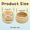 Round Beech Wooden 3D Engraved My First Curl Boy Box CON-WH0120-002-2