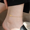 Titanium Steel Charm Anklets for Women WG18C2B-12-1