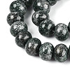 Opaque Baking Paint Glass Beads Strands GLAA-Q110-03A-14-3