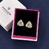 925 Sterling Silver Triangle Stud Earrings JE998A-5