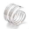 Non-Tarnish 304 Stainless Steel Multi-layer Open Cuff Rings RJEW-K273-04P-1