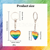 DICOSMETIC 2Pcs Pride Alloy Keychain KEYC-DC0001-06-2