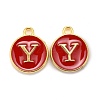 Golden Plated Alloy Enamel Charms ENAM-S118-03Y-1