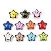 Printed Opaque Acrylic Beads OACR-P035-01A-M-2
