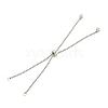 Non-Tarnish Adjustable 304 Stainless Steel Box Chain Slider Bracelet Making MAK-L038-001P-05-1