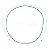 Boho Natural Cultured Freshwater Pearl & Round Seed Beaded Braided Necklaces for Women NJEW-JN06187-02-2