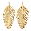 304 Stainless Steel Leaf Theme Stud Earrings For Women EJEW-B110-03G-02-1