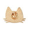 Golden Alloy Enamel Brooch JEWB-U004-04G-03-2