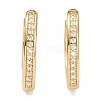 Brass Micro Pave Clear Cubic Zirconia Huggie Hoop Earrings EJEW-A058-26G-1
