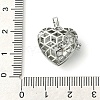 Rack Plating Brass Micro Pave Clear Cubic Zirconia Pendants KK-G501-15B-P-3