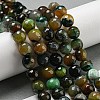 Faceted Natural Banded Agate Beads Strands G-F447-12mm-O03-2