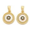 Brass Micro Pave Cubic Zirconia Pendents KK-M303-01G-01-1