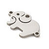 201 Stainless Steel Laser Cut Connector Charms STAS-R133-02P-04-2