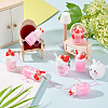 Olycraft 8Pcs 4 Style PVC Plastic Strawberry Ice Cream Cup Pendant Decorations HJEW-OC0001-08-6