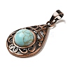 Synthetic Turquoise Pendants G-H065-02R-14-2