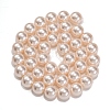 Baking Painted Pearlized Glass Pearl Round Bead Strands PEAR-H019-02D-01-3