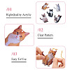 1Bag Printed Opaque Acrylic Big Pendants OACR-TA0003-98-4