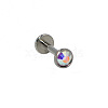 G23 Titanium Cubic Zirconia Flat Round 17 Gauge Threadless Labrets for Women Men WG1F07B-03-1