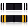 AHADERMAKER 4 Pairs 2 Colors Rectangle Polyester Pilot Epaulettes FIND-GA0003-89-1