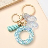 Resin & Acrylic & Faux Suede Tassel Keychain X1-KEYC-YW00117-15-1