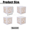 4Pcs Paper with PET Storage Boxes CON-WH0095-192-2