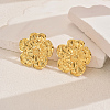 Brass Flower Stud Earrings WF1203-2