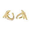 Real 18K Gold Plated Brass Cuff Earrings for Women EJEW-C097-07G-03-2